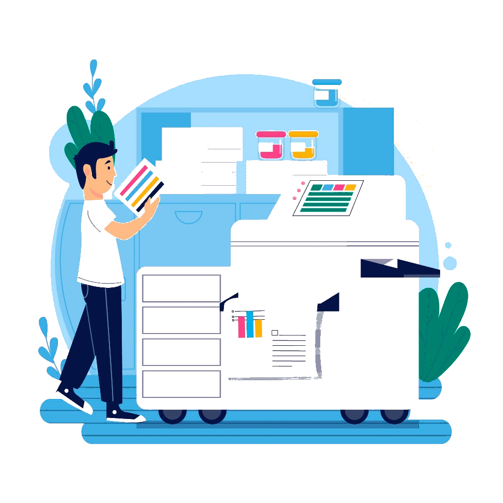 Professional printing service illustration